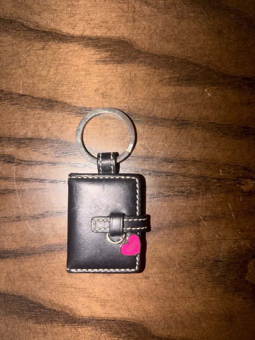 Coach PhotoBook Mini Keychain Black Leather Vintage